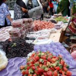 Fruit selling in the city  on Saturday. (Photo by Sanjib Bhattacharjee).