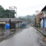 A deserted road at Tura on the mourning day declared by the GNLA on Tuesday (TM)