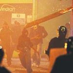 London rioters battle police