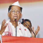 Tarun Gogoi addressing a rally