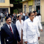 Chidambaram arrives to meet the earthquake victims