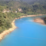 a change of the Lukha river at Jaintia Hills t deep blue.