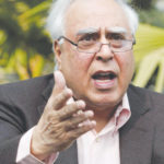 Kapil Sibal at a press conference