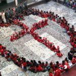 Christmas celebrations at a school