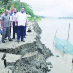 Keshab Mahanta visits bank of river Brahmaputra