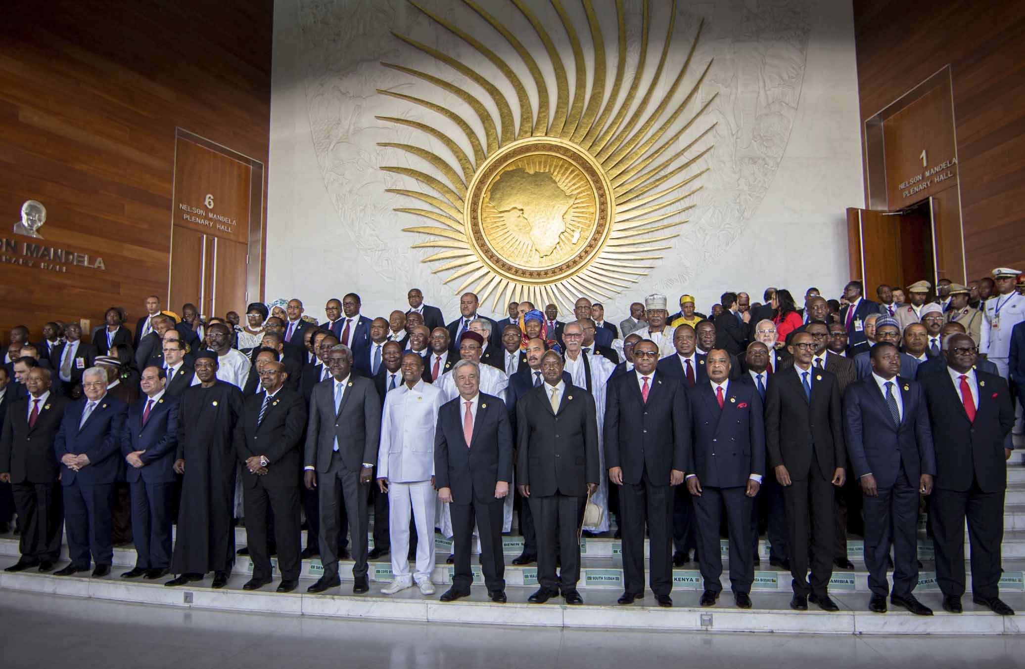 ADDIS ABABA Heads of state pose for a group photograph during the