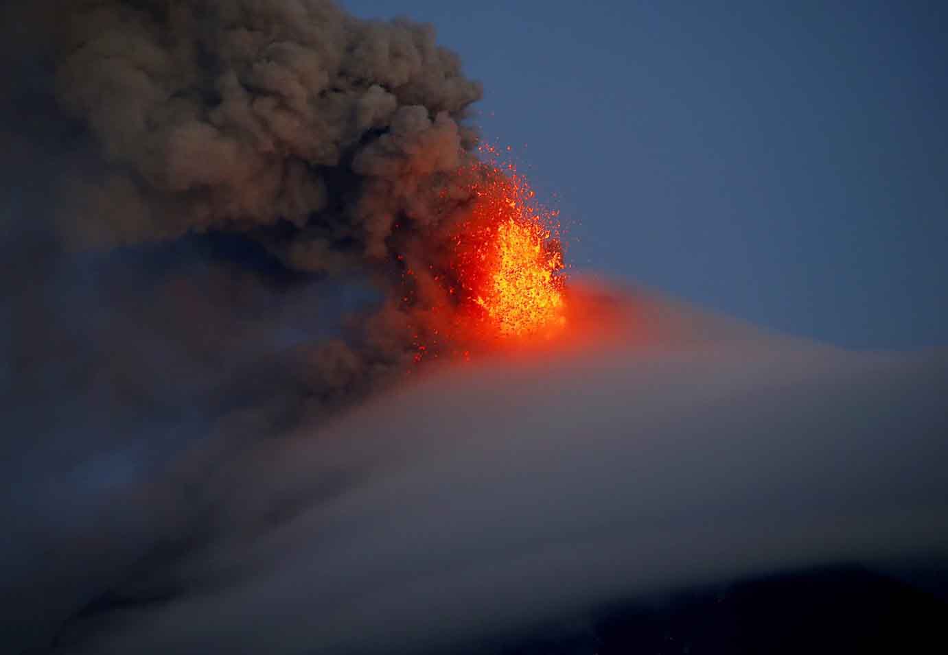 Legazpi Mayon Volcano Spews Red Hot Lava In Another Eruption As Seen