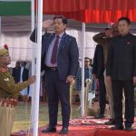 Megh Chief Minister Conrad K Sangma during Republic Day Celebrations at Dikki Bandi Stadium, Tura on 26.1.2019