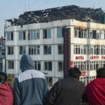 Massive fire in central Delhi Hotel