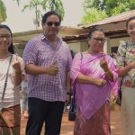 Conrad Sangma after casting his votes on Thursday