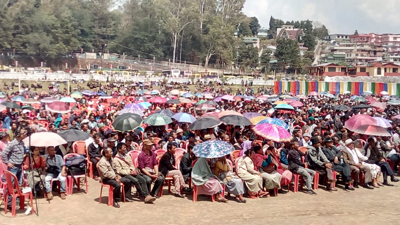 MDA election meeting at Polo Ground on Tuesday. The Shillong Times