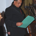 Donkupar Massar (Ind) in a swearing-in ceremony on Wednesday.