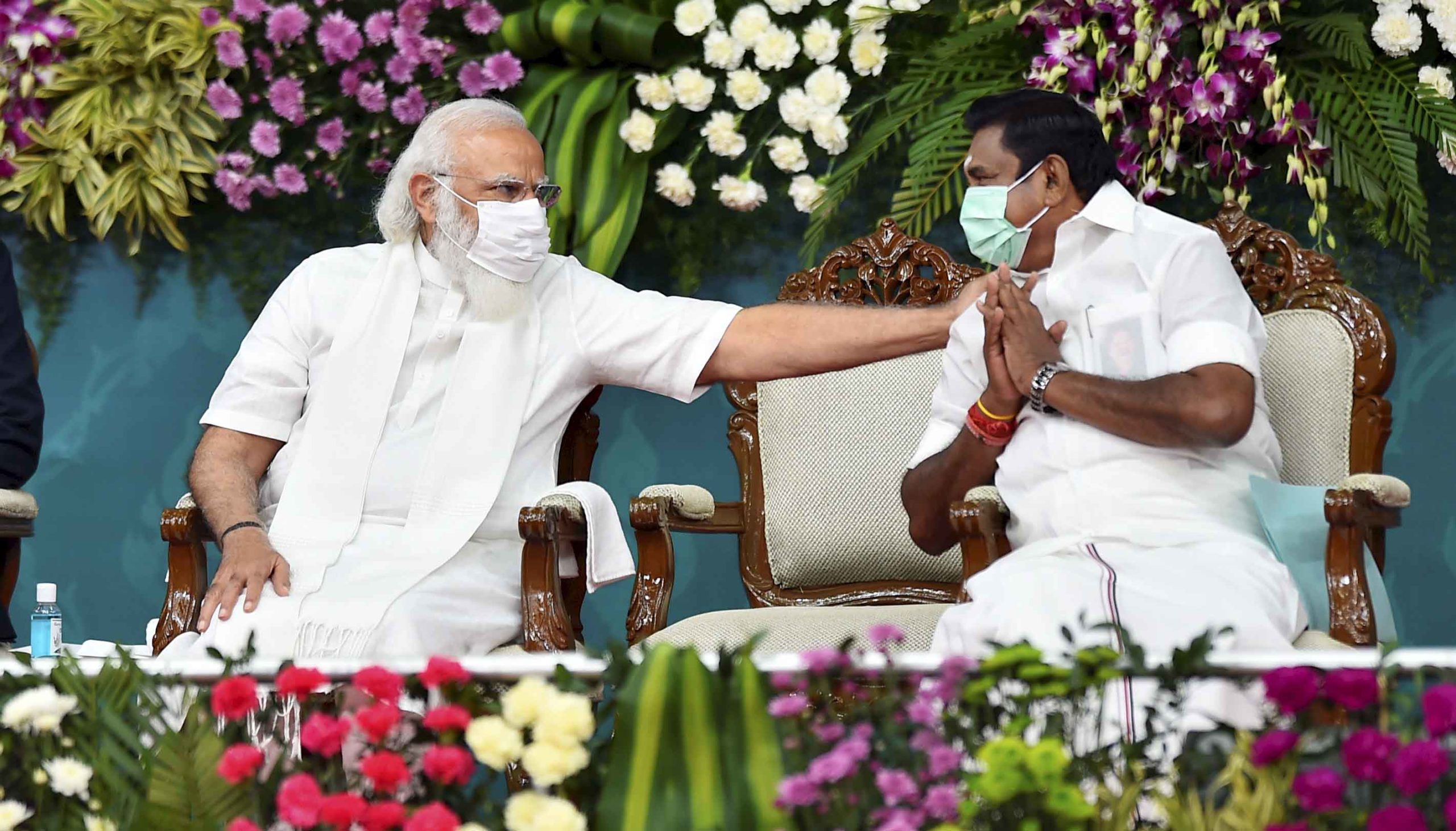 Prime Minister Narendra Modi with Tamil Nadu CM Edappadi K. Palaniswami ...