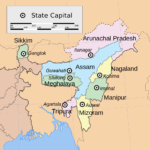 NE india map
