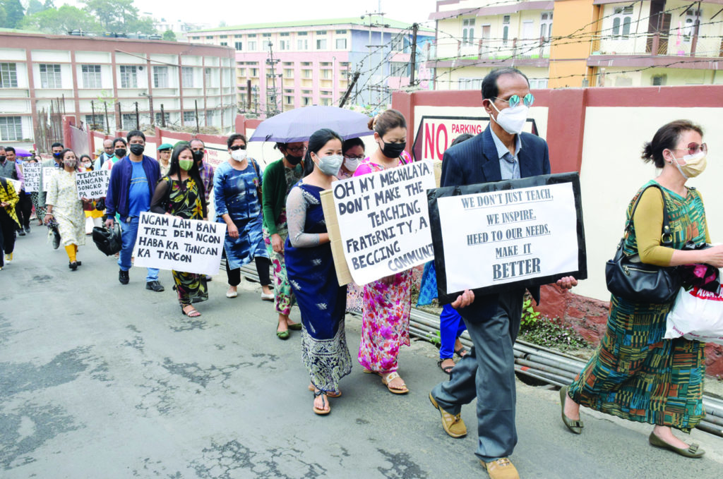 Teachers Hit Streets, Warn Statewide Protest In April - The Shillong Times