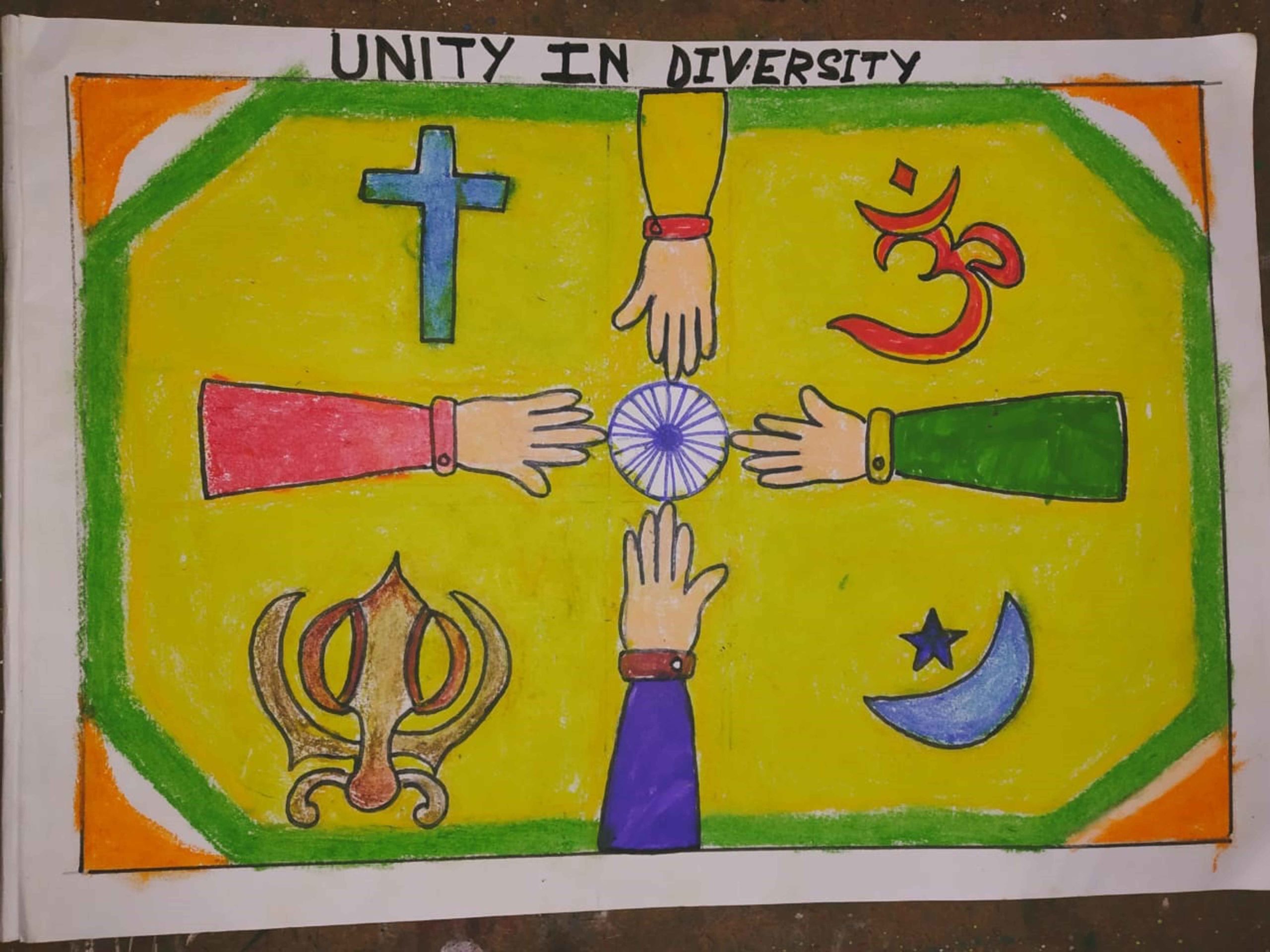 Unity In Diversity || National Unity Day Poster Drawing Easy || Unity Day  Drawing - YouTube
