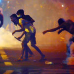 protest near the president’s official residence in Colombo, Sri Lanka