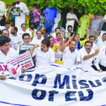 Congress MPs protest