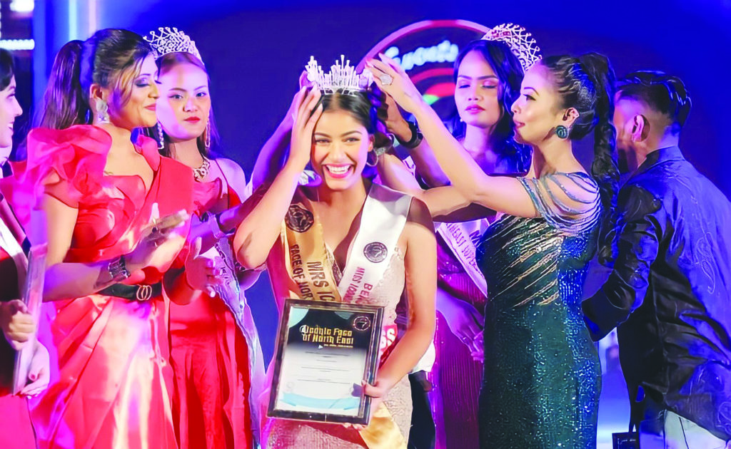 Meghalaya’s Shreya Rasaily (centre) is crowned winner of the Miss ...