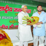 Nitish Kumar with Tejashwi Yadav in Patna