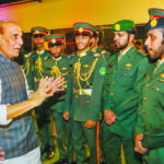 Independence Day: Rajnath Singh with officials