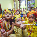 Janmashtami celebrations at a school