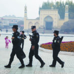 Uyghur security personnel in China