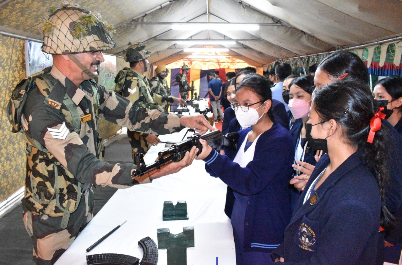 BSF personnel visit school children in Meghalaya ahead of Teachers’ Day