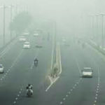 air pollution  in Ahmedabad city reducing visibility in the morning