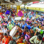 Rush at railway station for Chhath