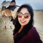 Supriya Aggarwal cherishing a sunset at Thar Desert
