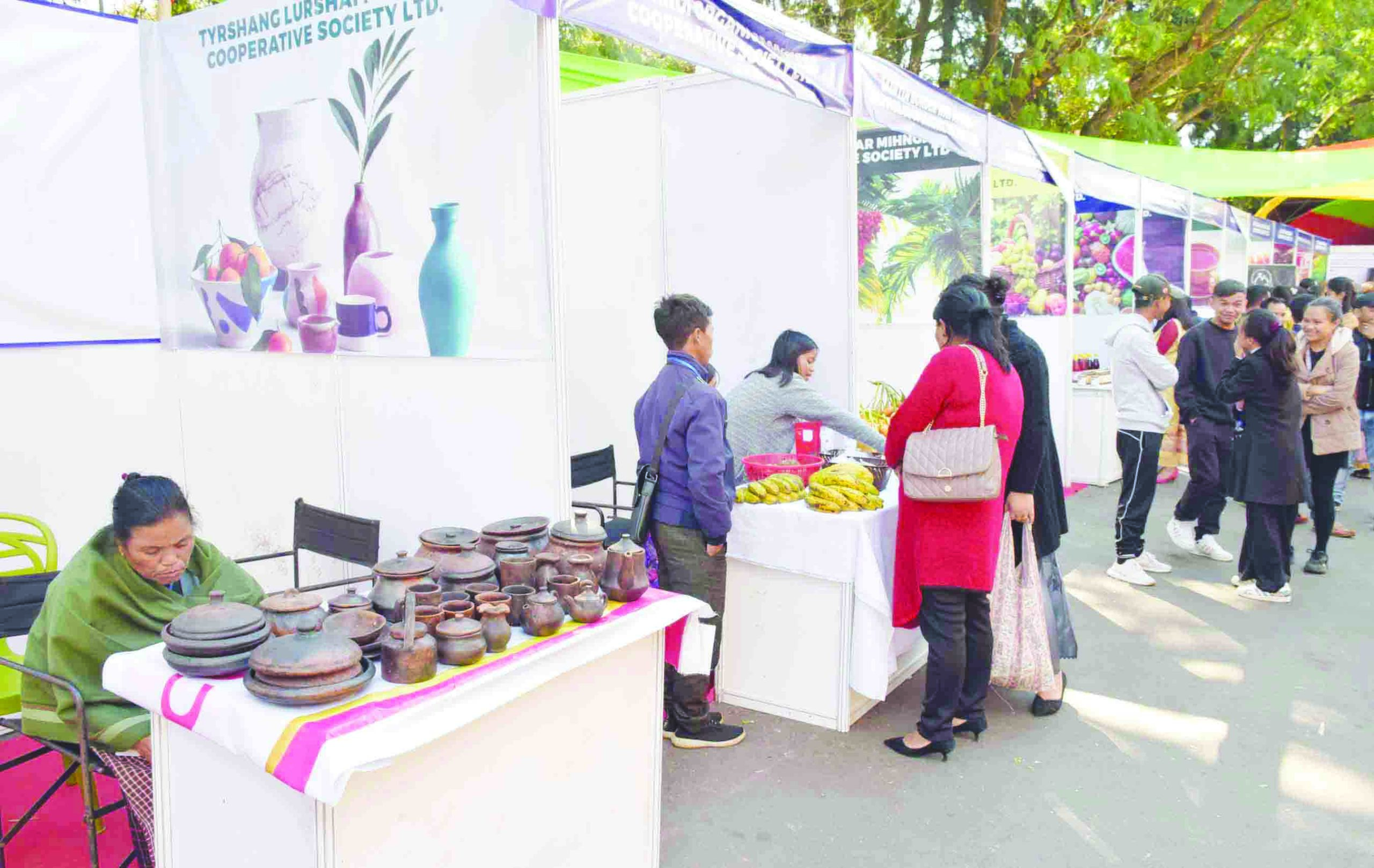 Visitors throng stalls during the 69th All India Cooperative Week