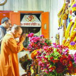 Yogi Adityanath at Gorakhnath temple