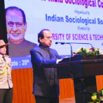 Assam Governor Jagdish Mukhi addresses the 47th All India Sociological Conference at USTM on Tuesday..jpeg