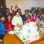 Mamata Banerjee during the pre-Christmas celebrations