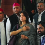 Akhilesh and Dimple Yadav leave from Parliament