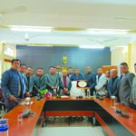 Governor of Meghalaya, Brig Dr B D Mishra takes photo with DC, WGH Swapnil Tembe, CEM, GHADC, A R Marak, Members of GHADC, Tura at Circuit House Tura on 3.1.2023