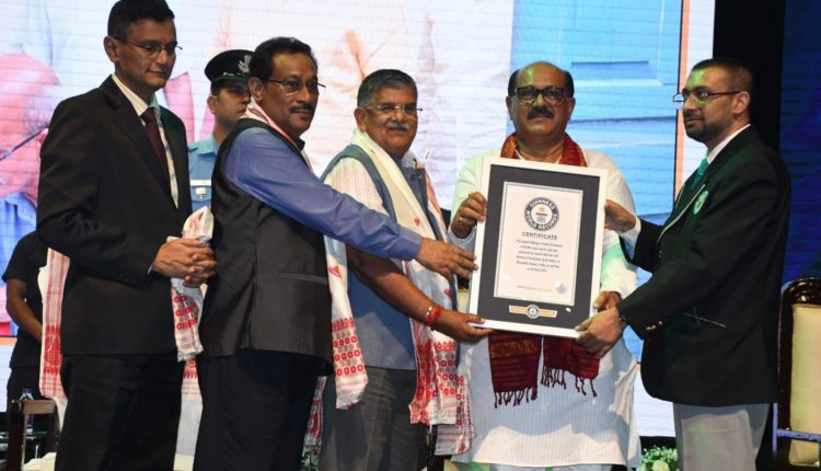 Jayanta Baruah, publisher of Hemkosh, receives the Guinness World ...