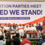 Opposition party press conference in Bengaluru