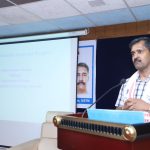 Dr Ashwini Kumar Sharma, Professor, Department of Physics, Indian Institute of Technology Guwahati addressing scholars at a PhD orientation programme at USTM