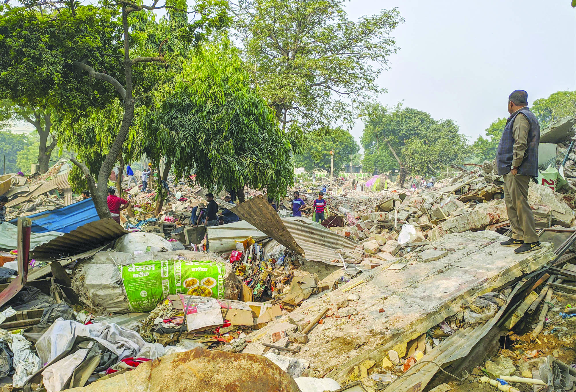 The Slums Near Hazrat Nizamuddin Area After Being Demolished, In New 