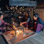 Apatani women making salt